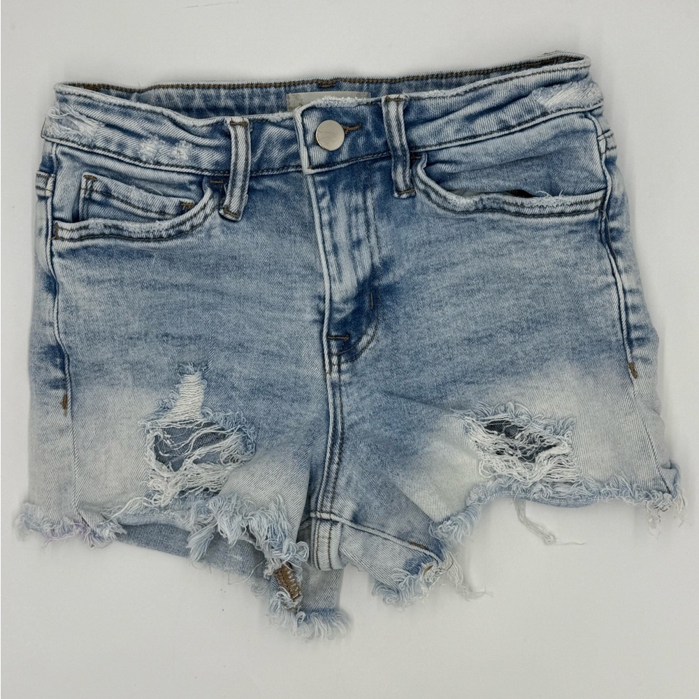 Altar’d State Distressed Denim Shorts Light Wash Size XS